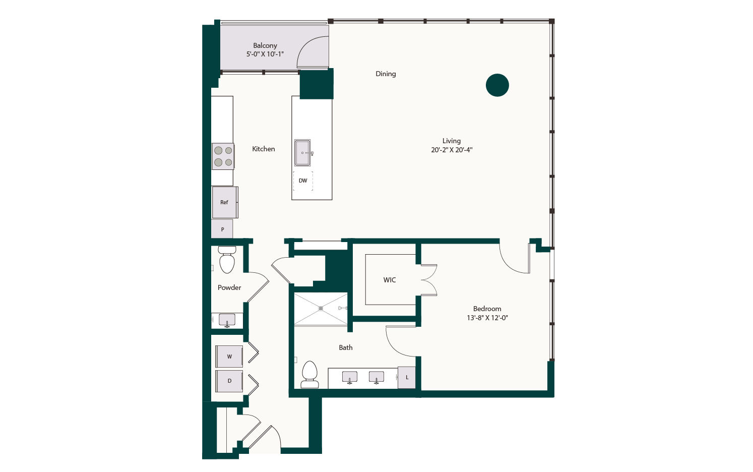 Floor plan layout diagram for A12